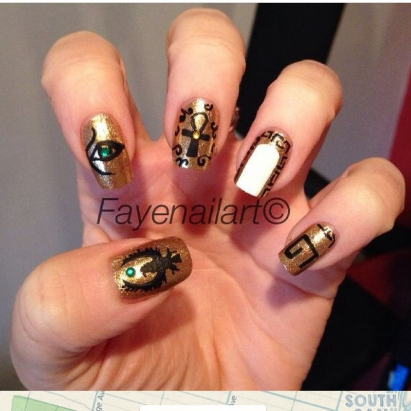 Egyptian Nail Designs
 Egyptian nails nail art Nailsome