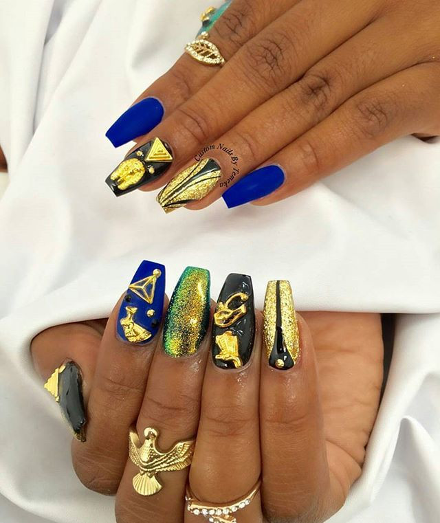 Egyptian Nail Designs
 Gorgeous Egyptian nails by customtnails1 Featured nail