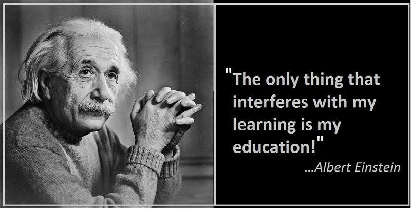 Einstein Quote On Education
 Albert Einstein Education Quotes Learning QuotesGram