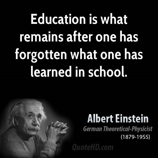 Einstein Quote On Education
 Albert Einstein Quotes About School QuotesGram