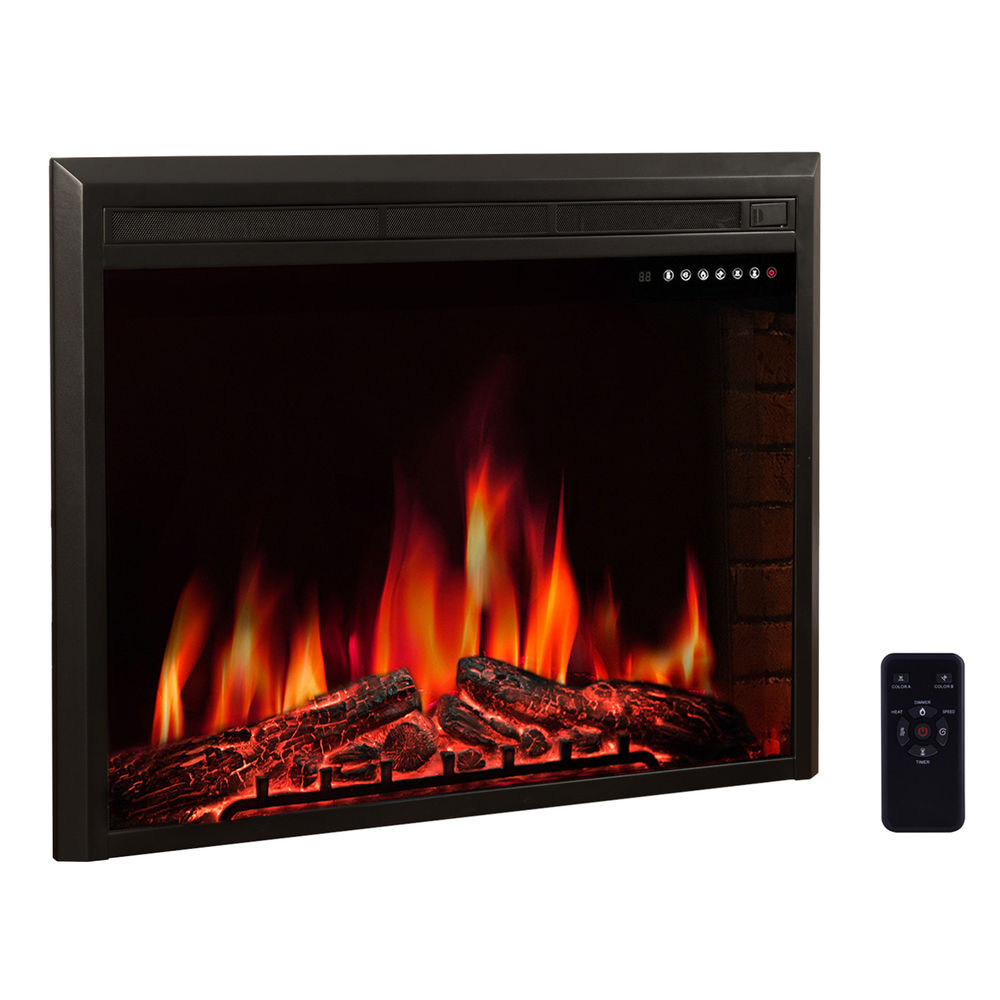 Electric Fireplace W Remote
 R W FLAME 39 inch Recessed Electric Fireplace Insert
