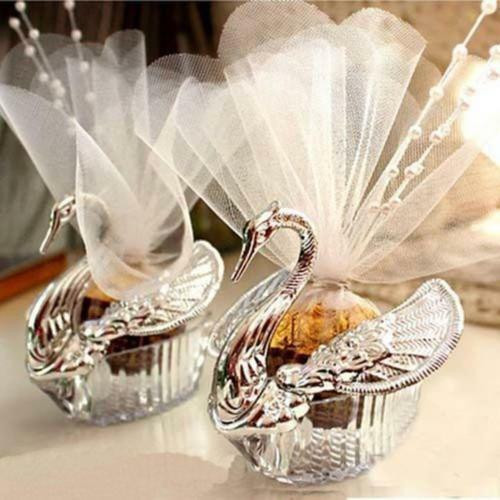 Elegant Wedding Gifts
 Elegant Romantic Swan Wedding Favour Gift Box Candy Boxes