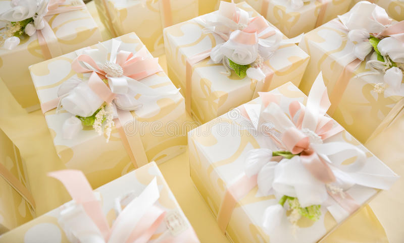 Elegant Wedding Gifts
 Wedding favors stock image Image of package bridal