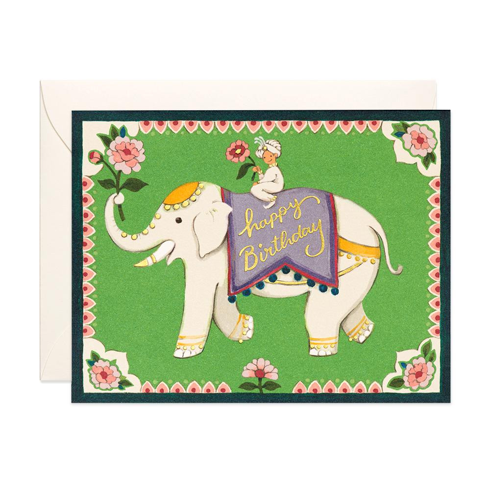 Elephant Birthday Card
 Indian Elephant Birthday Card