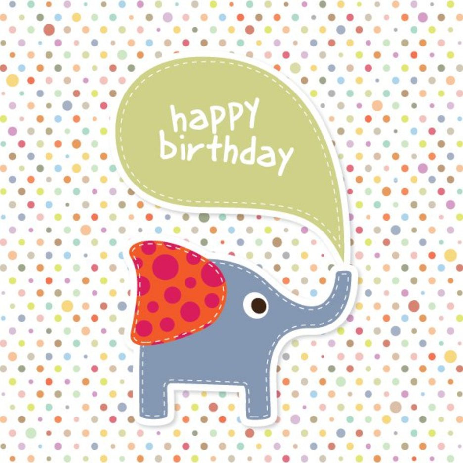 Elephant Birthday Card
 Elephant Birthday Card 9896 Dryicons