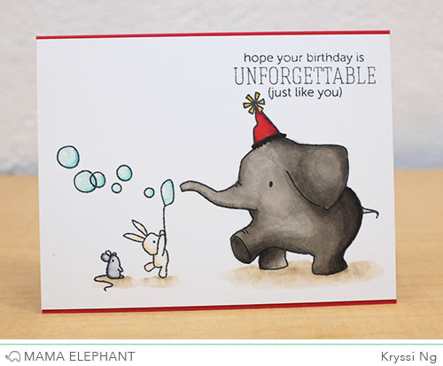 Elephant Birthday Card
 mama elephant
