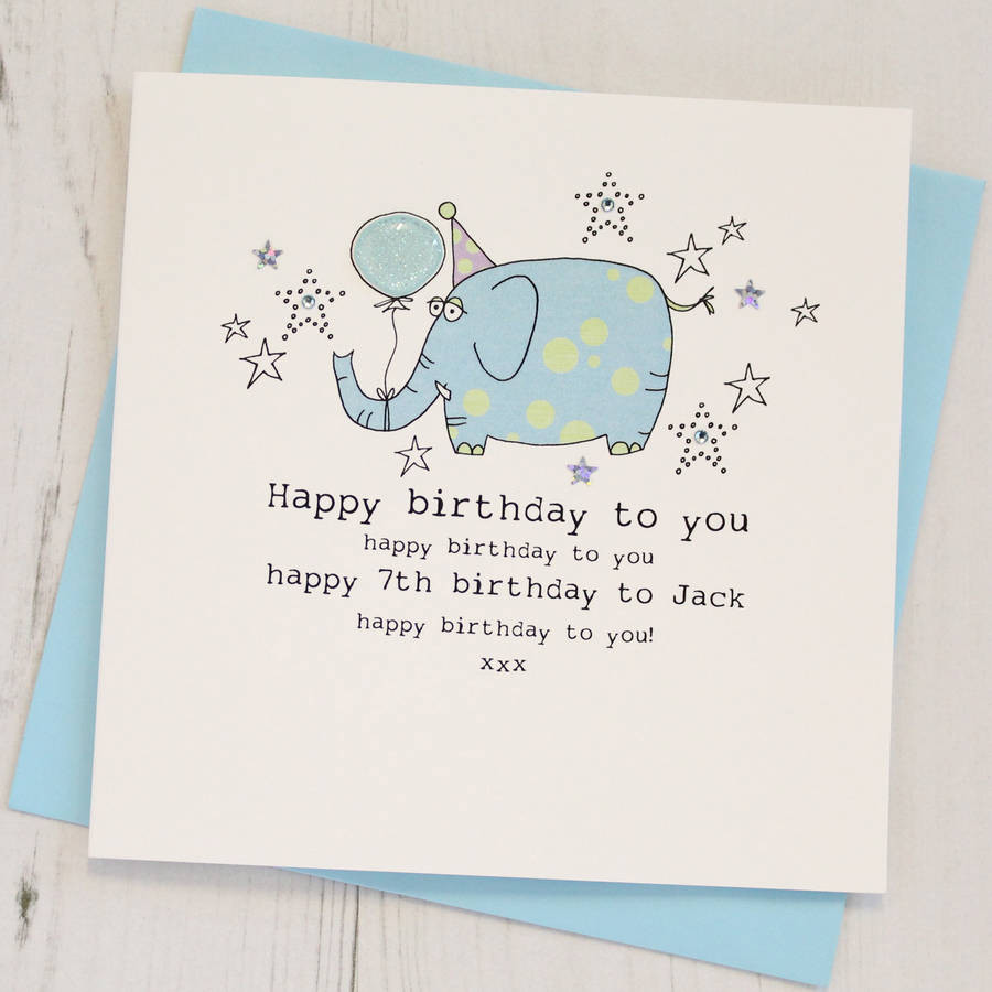 Elephant Birthday Card
 personalised elephant birthday card by eggbert & daisy