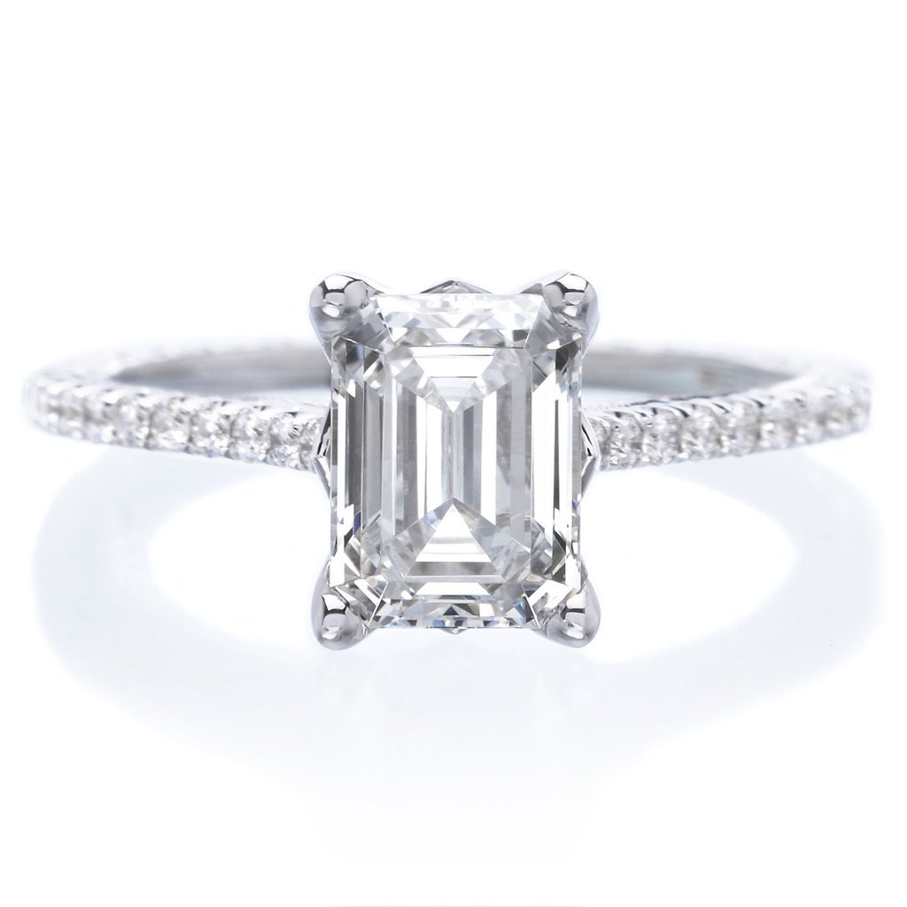 21 Of the Best Ideas for Emerald Cut Wedding Rings - Home, Family ...