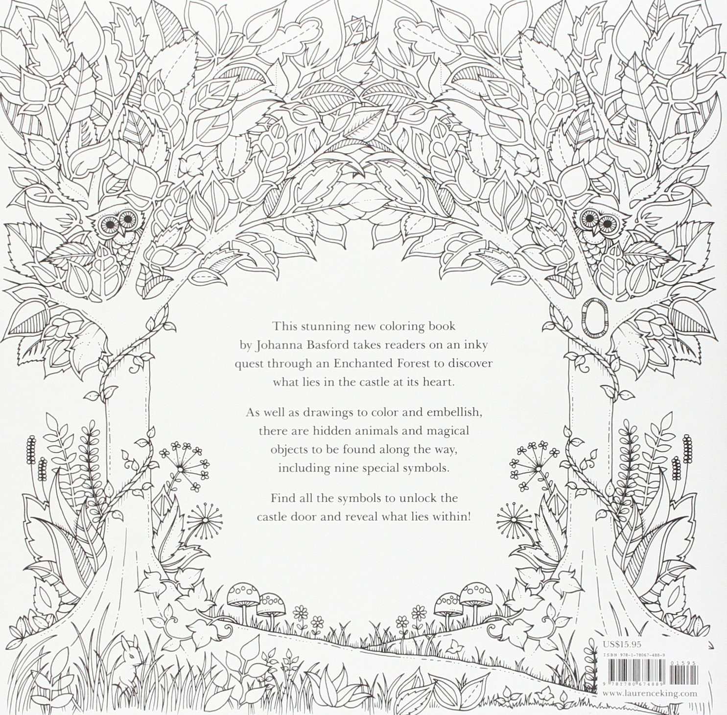 Enchanted Forest Adult Coloring Book
 Enchanted Forest An Inky Quest & Coloring Book [Paperback