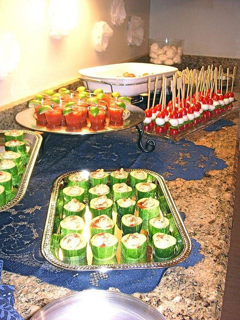 Engagement Party Appetizer Ideas
 Navy & Silver Engagement Party