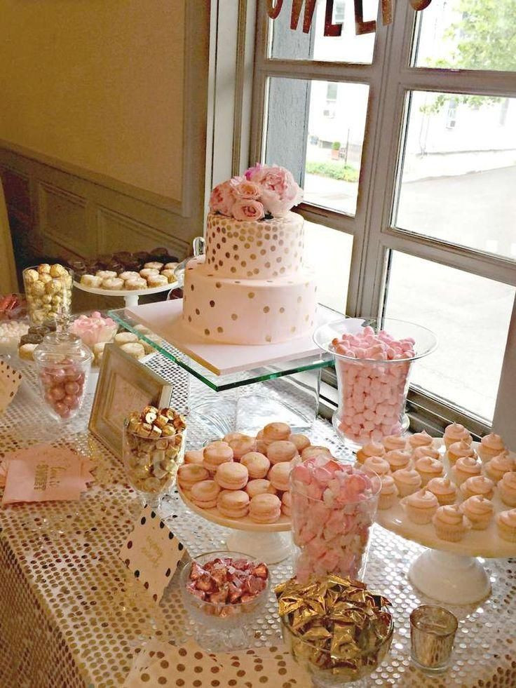 Engagement Party Ideas On Pinterest
 Bubbly Bar Blush Pink & Gold Bridal Wedding Shower Party