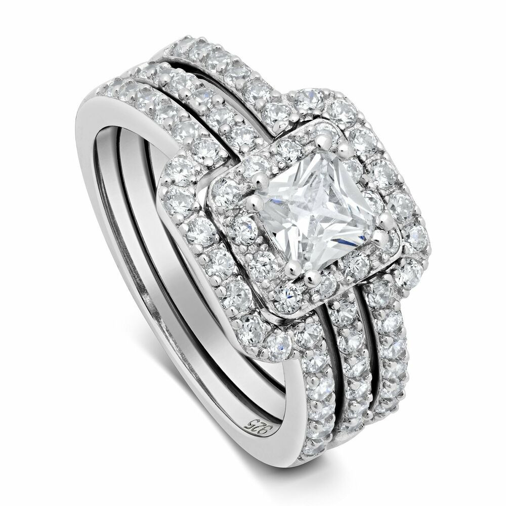 Engagement Rings For Women Princess Cut
 Women’s 3 25 ctw PRINCESS CUT 925 Sterling Silver CZ