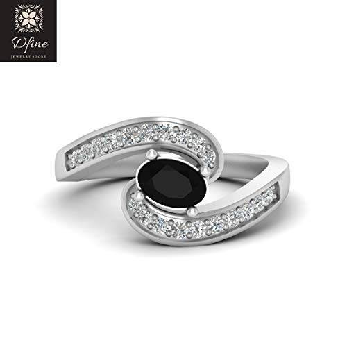 Engagement Rings With Black Diamond Accents
 Amazon Diamond Accents Oval Cut Black yx Wedding