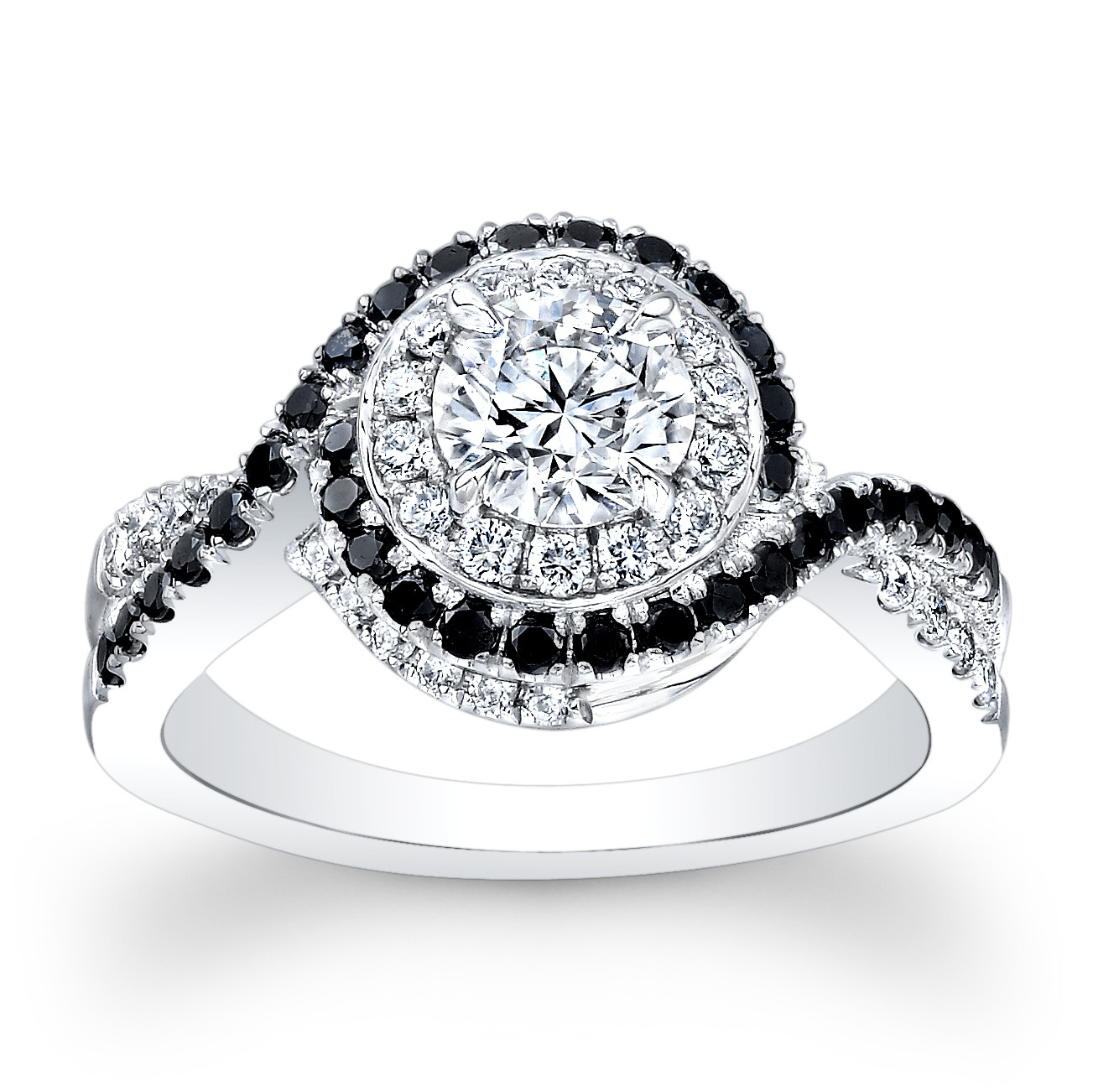 Engagement Rings With Black Diamond Accents
 Black Accents Black Diamond Engagement Rings