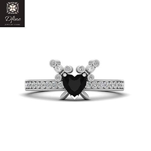 Engagement Rings With Black Diamond Accents
 Amazon Diamond Accents Heart Shape yx Black