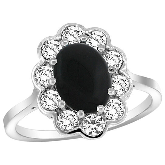 Engagement Rings With Black Diamond Accents
 Buy 14k White Gold Halo Engagement Black yx Engagement