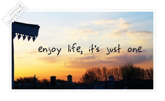 Enjoy Your Life Quote
 Just Enjoy Life Quotes QuotesGram