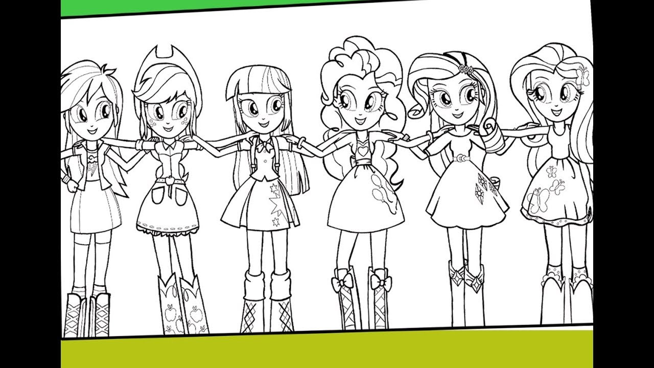Equestria Girls Coloring Pages
 My little pony Equestria girls coloring for kids MLP