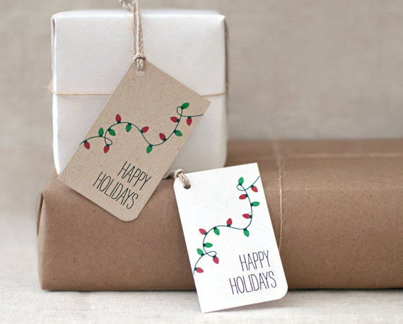 Etsy Christmas Gift Ideas
 Items similar to Christmas Gift Tags Christmas Lights