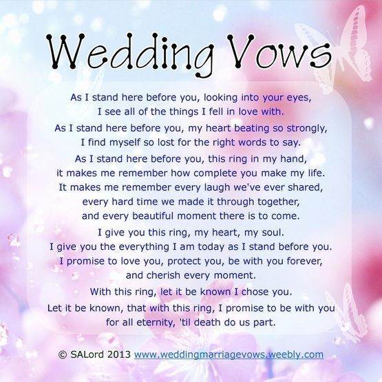 Example Of Wedding Vows
 wedding vows that make you cry best photos Page 3 of 4