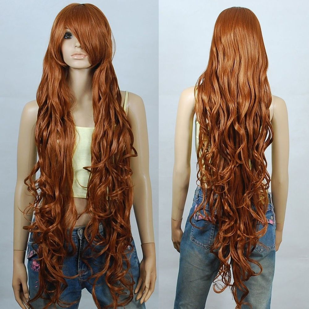 Extra Long Hairstyles
 Fashion Popular 120cm Chocolate Brown Extra Long Curly