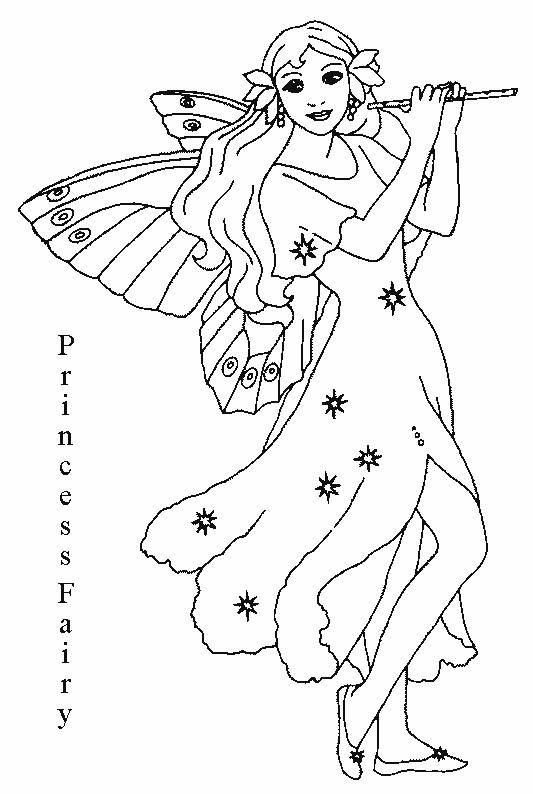 Fairy Coloring Pages For Kids
 Disney Princess Fairy Coloring Pages To Kids