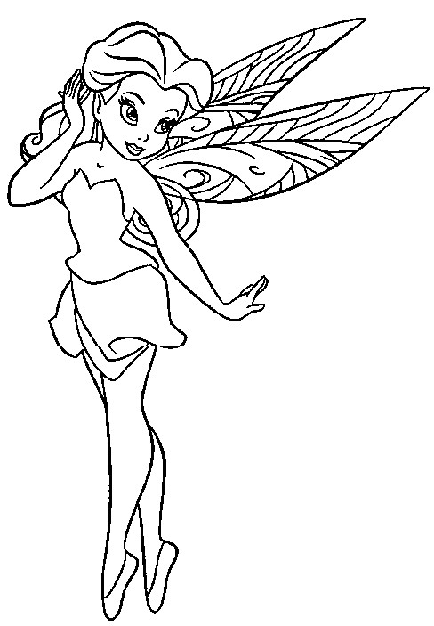 Fairy Coloring Pages For Kids
 Fairy Coloring Pages