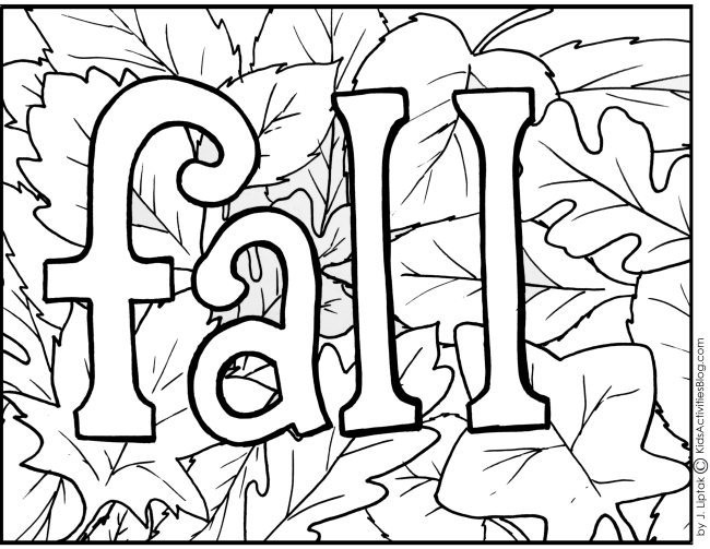 Fall Kids Coloring Pages
 4 Free Printable Fall Coloring Pages