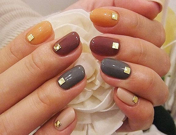 Fall Nail Colors
 Pretty Multi Colored Fall Nails s and