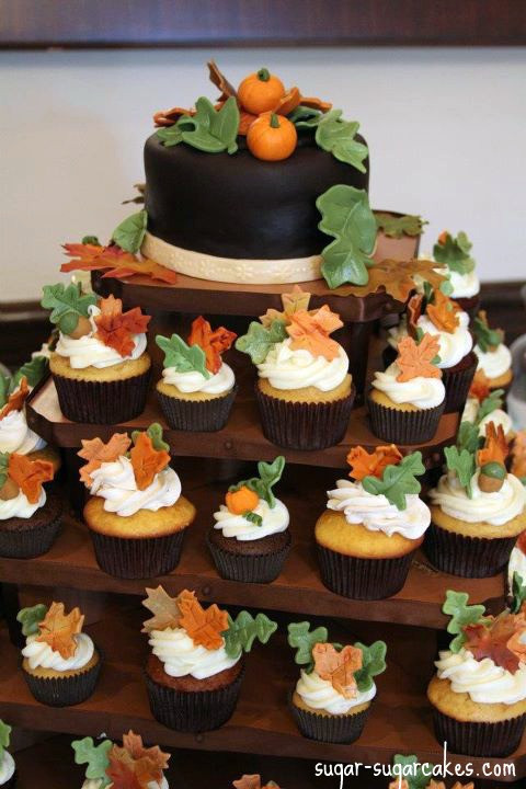 Fall Themed Cupcakes
 Sweetly Styled Fall Weddings