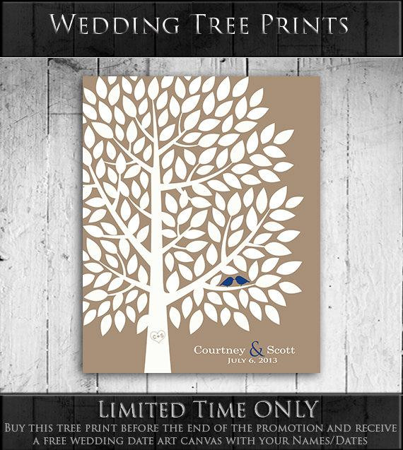 Fall Wedding Guest Book Ideas
 Guest Book Tree Fall Wedding Guest Book by alphabetcanvas