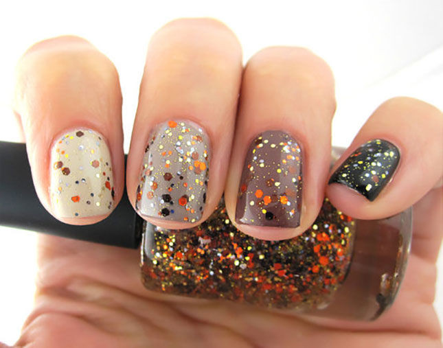 Falling Glitter Nails
 Ombre Glitter Fall Nails s and for