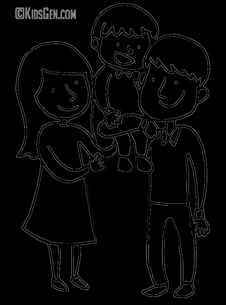 Family Coloring Pages For Kids
 Father s Day Coloring Book for Kids to Color