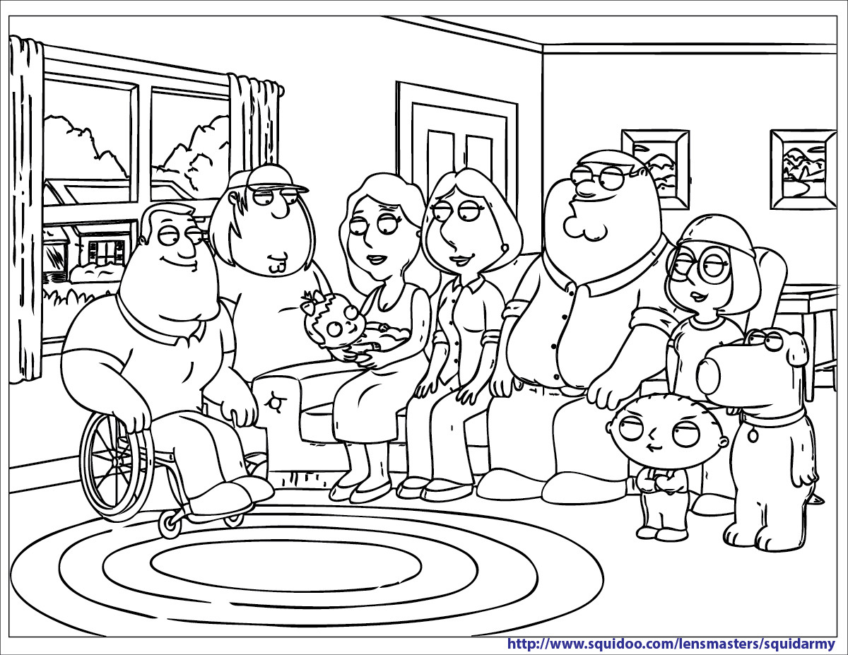 Family Coloring Pages For Kids
 great family guy coloring pages for kids