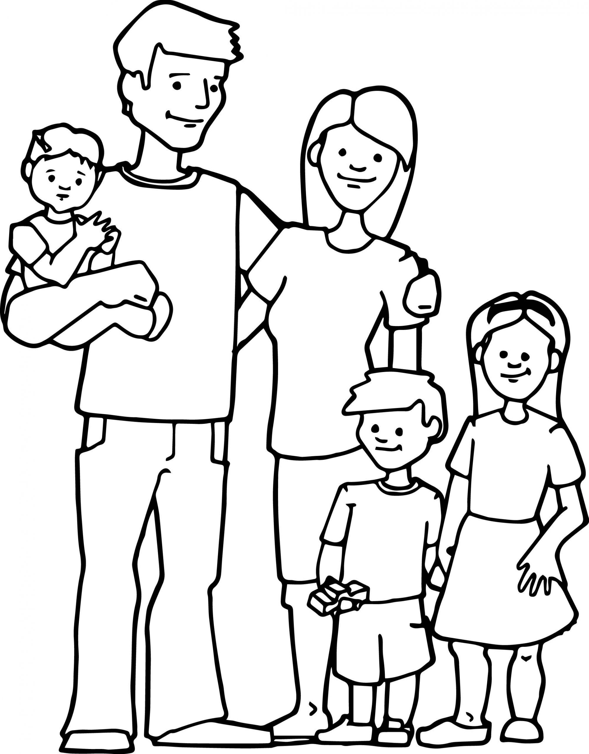 Family Coloring Pages For Kids
 Family Kids Coloring Page 2129×2722
