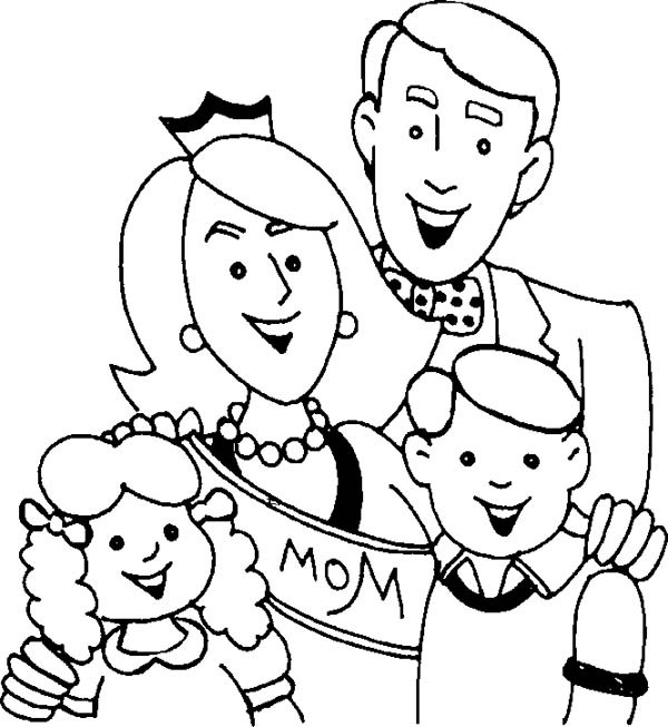 Family Coloring Pages For Kids
 Royal Family Coloring Page Coloring Sky
