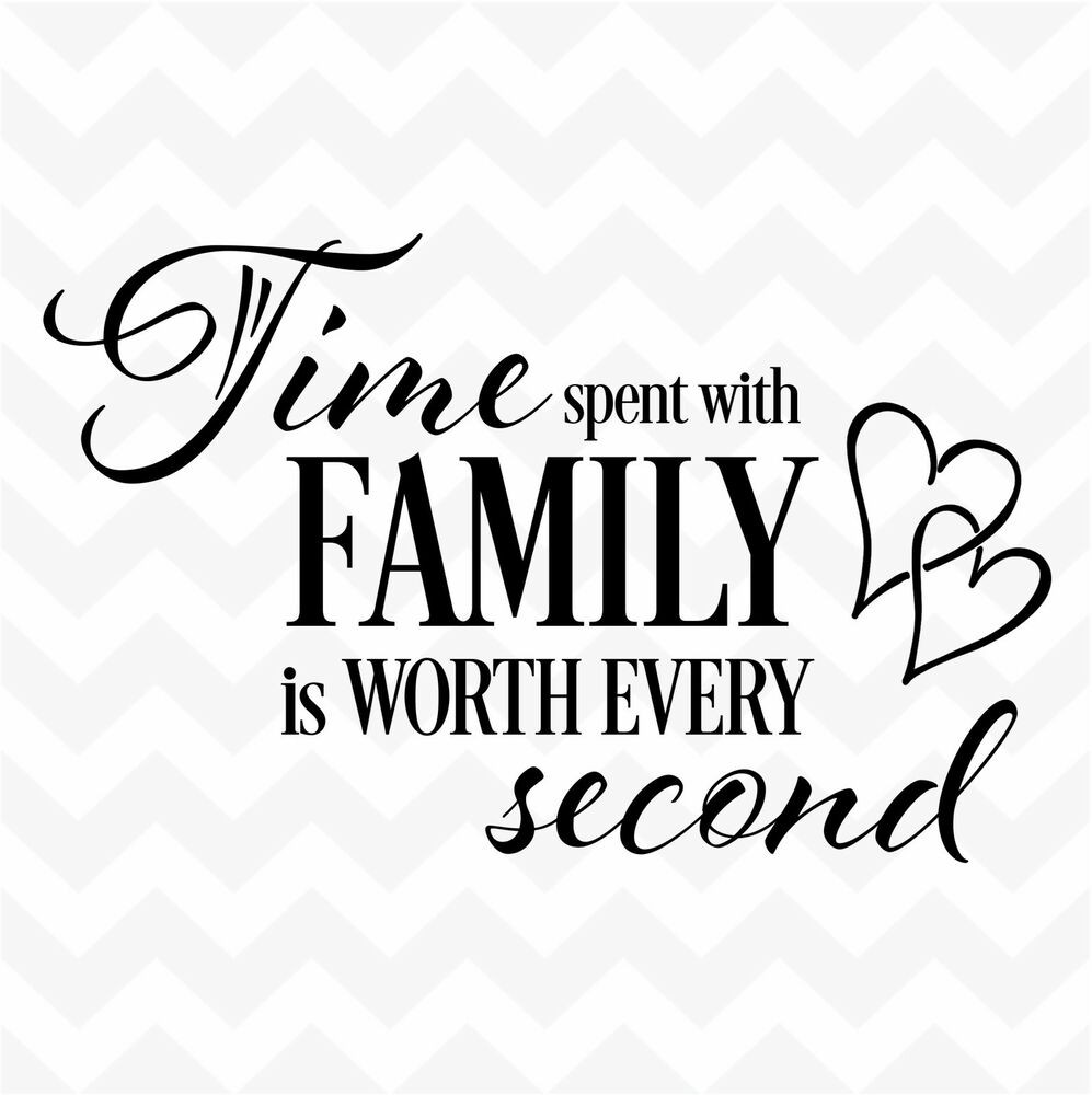 Family Time Quotes
 TIME spent with family worth every second vinyl wall
