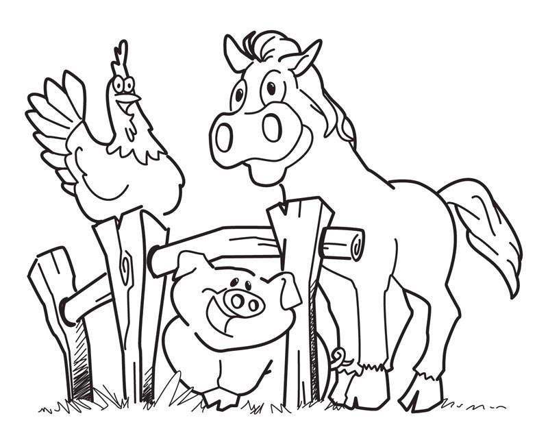 Farm Coloring Pages For Kids
 Free Printable Farm Animal Coloring Pages For Kids
