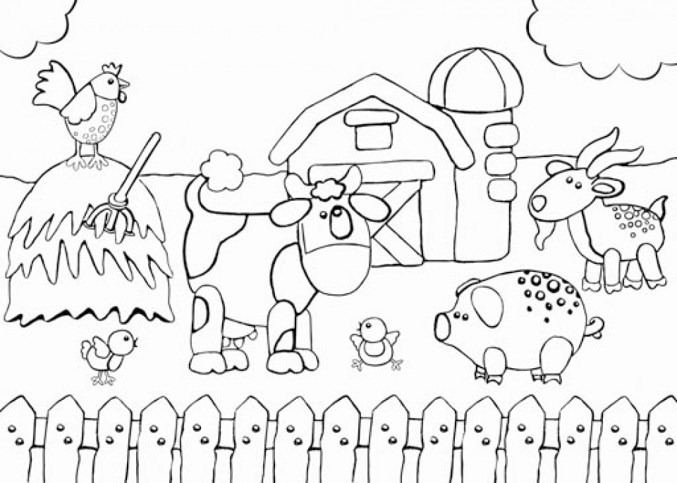 Farm Coloring Pages For Kids
 Farmer Coloring Pages Learny Kids
