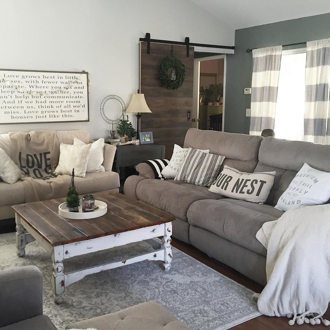 Farmhouse Living Room Furniture
 This country chic living room is everything rachel