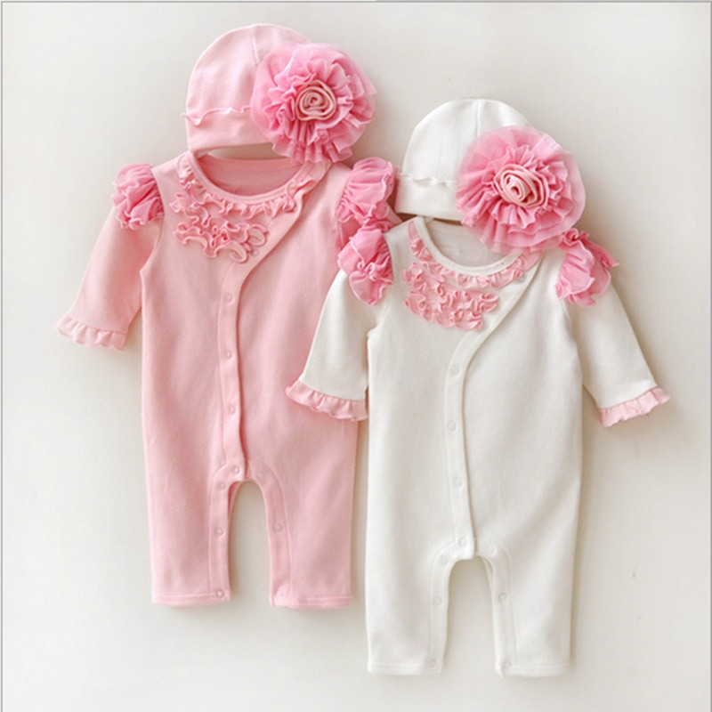 Fashion Clothing For Baby Girls
 Princess Newborn Baby Girl Rompers Lace Flowers Jumpsuit