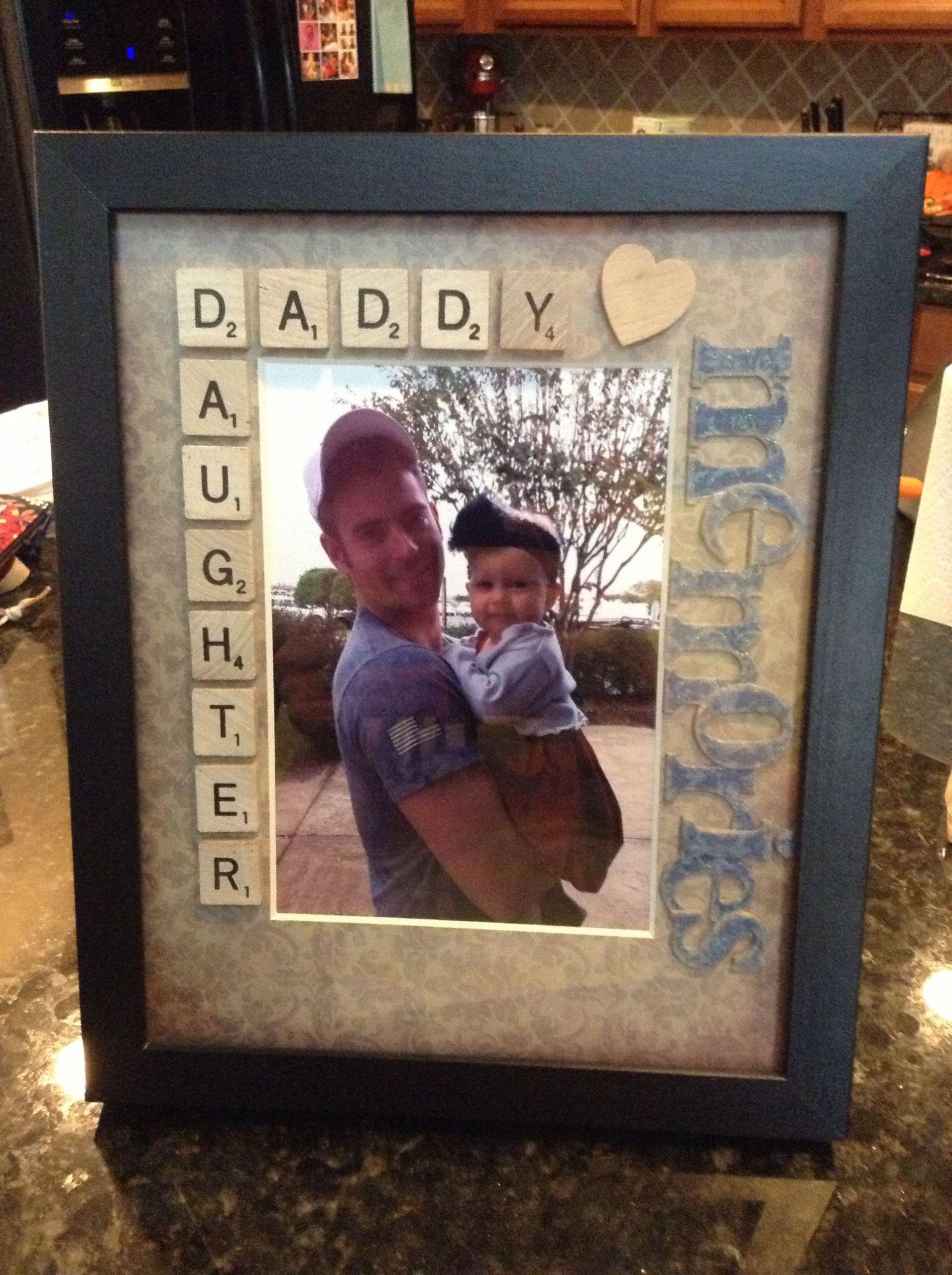 Father Daughter Valentine Gift Ideas
 daddy daughter scrabble tiles picture frame