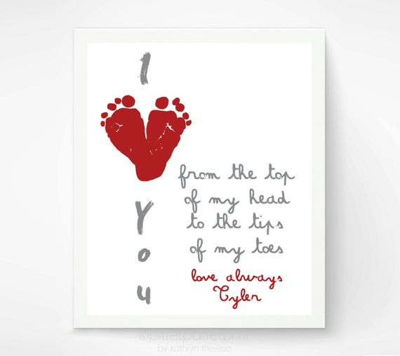 Father Daughter Valentine Gift Ideas
 Valentines Day Gift for New Dad Gift for by PitterPatterPrint