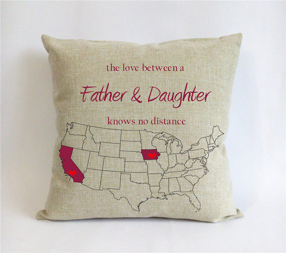 Father Daughter Valentine Gift Ideas
 long distance father daughter pillow case fathers day t