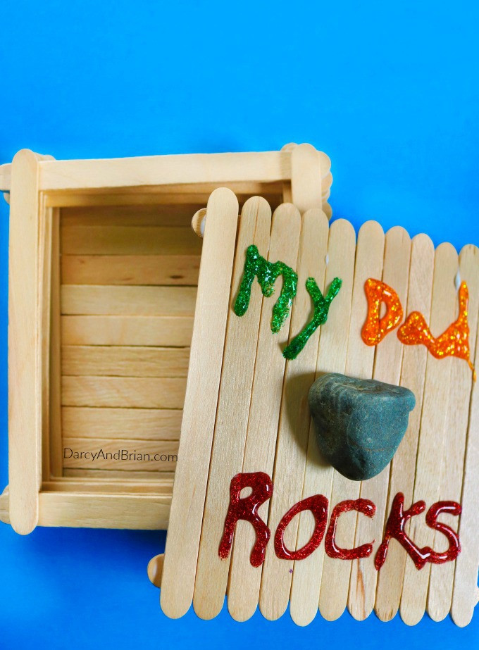Fathers Day Gift Ideas Crafts
 My Dad Rocks Keepsake Box Father s Day Craft for Kids