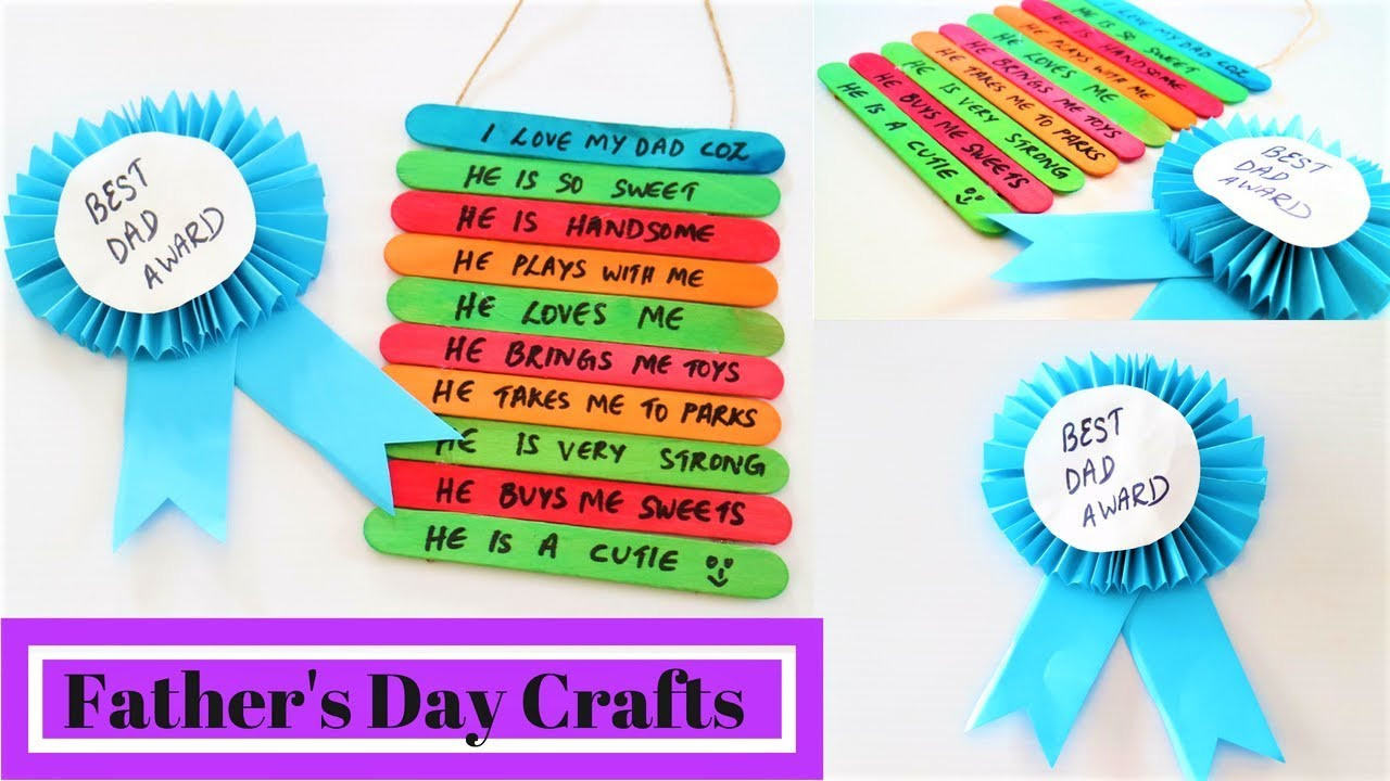 Fathers Day Gift Ideas Crafts
 2 Awesome Father s day craft ideas for kids DIY Father s
