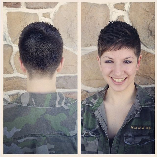 Female Army Hairstyles
 Pin on Pixie cut