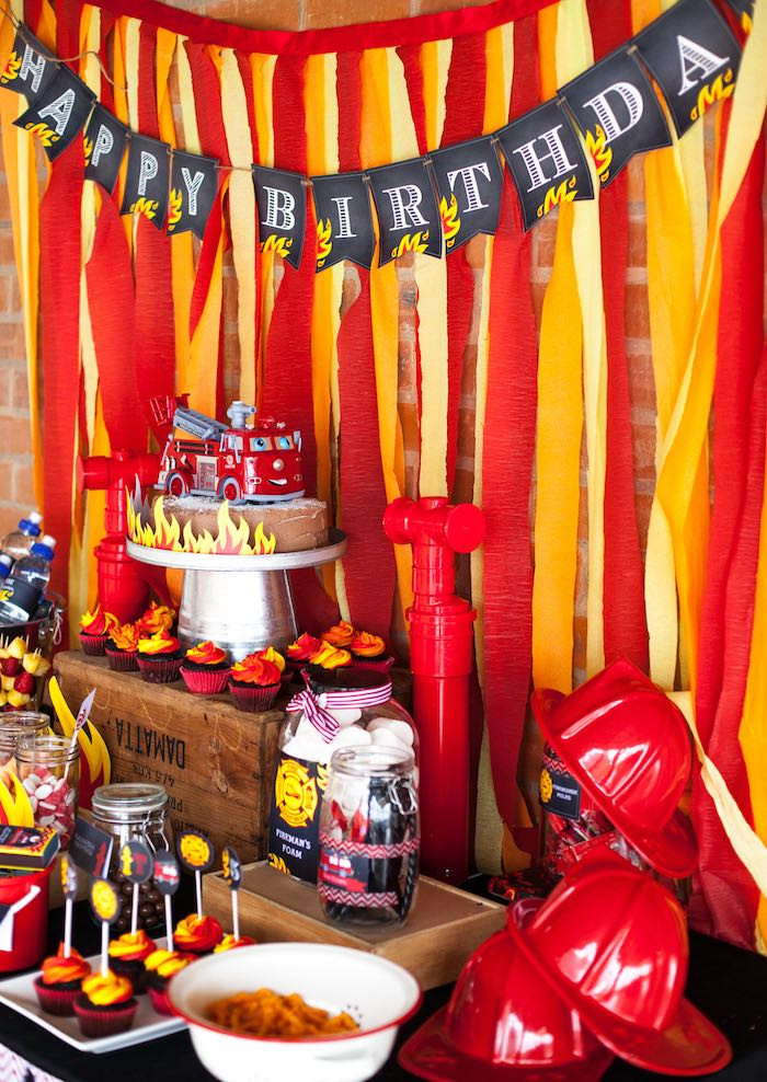 Fireman Birthday Party Ideas
 Kara s Party Ideas Fireman Birthday Party