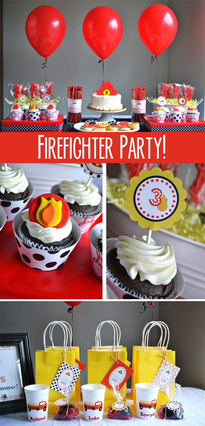 Fireman Birthday Party Ideas
 Cute birthday party with details pics Firefighter Party