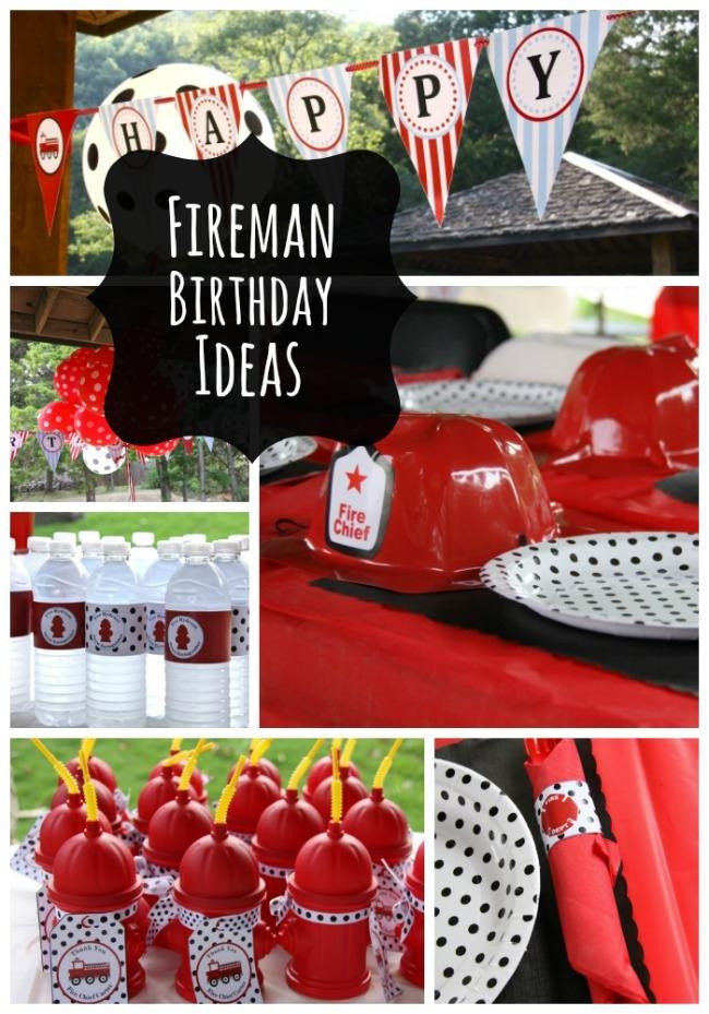 Fireman Birthday Party Ideas
 Fire Truck Third Birthday Party
